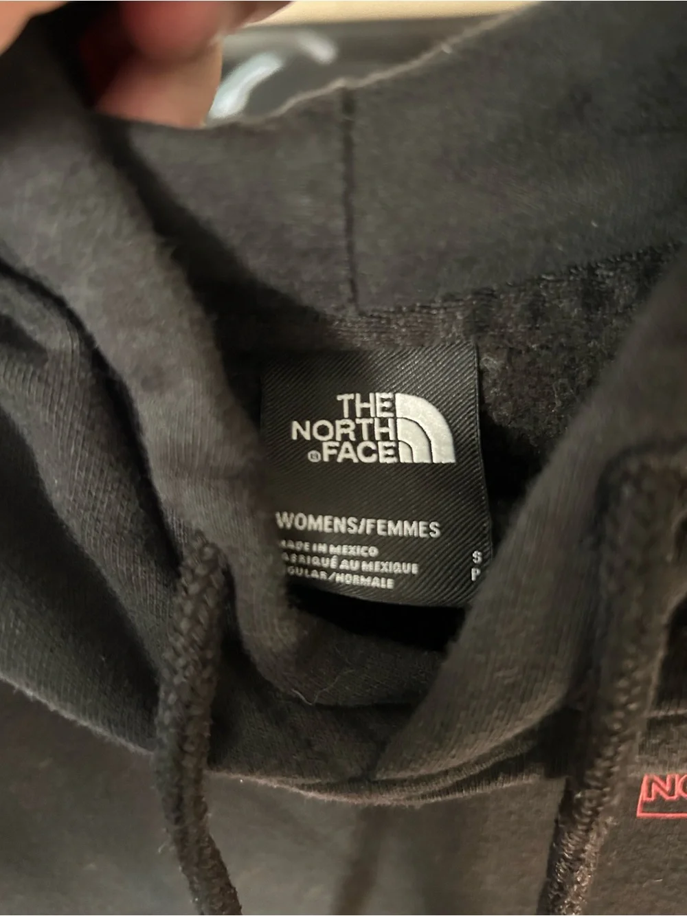 The North Face Black Hoodie Multicolor Logo Graphic Sweatshirt Size Small